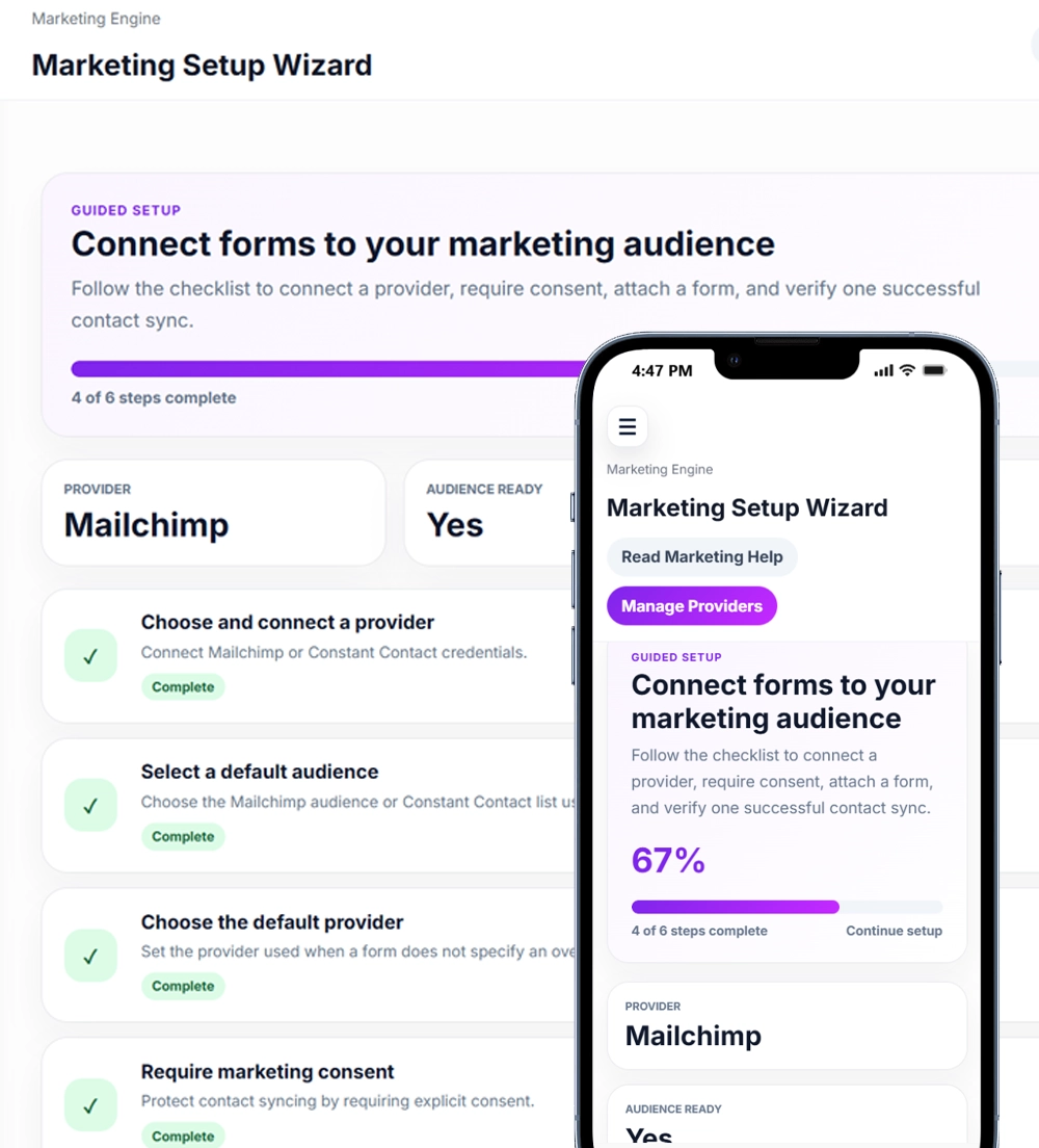 CMSPost client-specific email marketing workflow