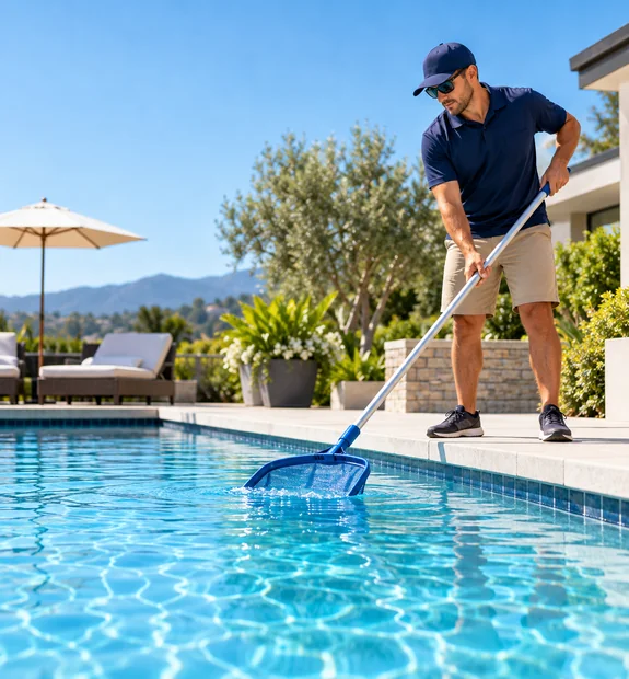 Pool Cleaning industry marketing photograph