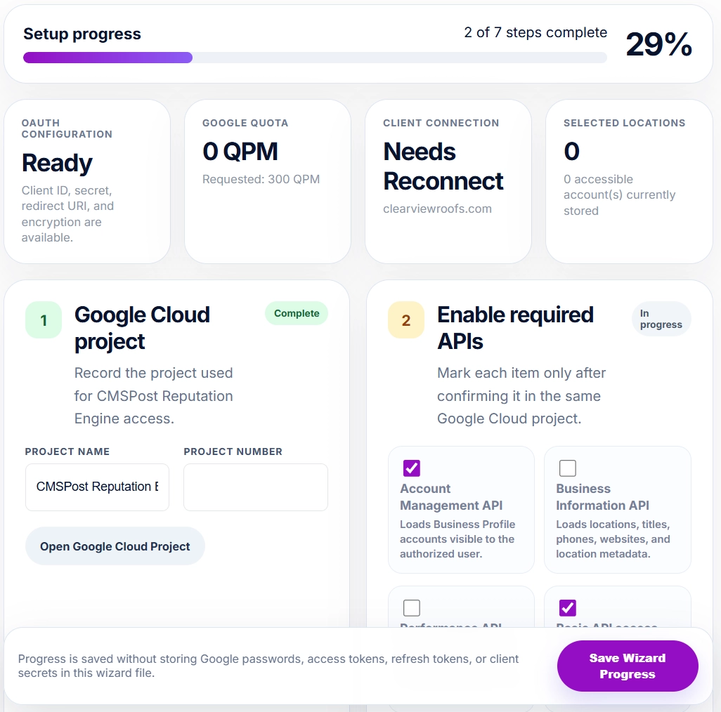 CMSPost client-specific reputation workspaces