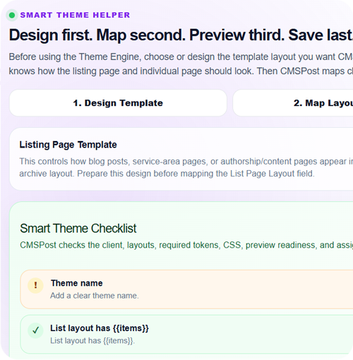 CMSPost Universal Content Embed publishing inside an existing client website